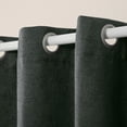 thumbnail image 4 of TOWN & COUNTRY EVERYDAY Lustre Solid Heavyweight Textured Sateen Indoor Curtains, Room Darkening Opacity, Grommet Top, Energy Efficient, 2-Pack Set, 52"x108", Charcoal, 4 of 10