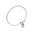 thumbnail image 2 of 7 1/4 inch Oval Eye Hook Bangle Bracelet w/ St. Edward the Confessor in Sterling Silver, 2 of 3