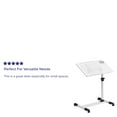 thumbnail image 5 of Flash Furniture White Adjustable Height Steel Mobile Computer Desk, 5 of 11