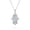 Clear, variant on Bling Jewelry Womens Amulet Talisman Hamsa Hand Pendant Necklace in Black Silver