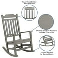 thumbnail image 3 of Flash Furniture Winston 3-Piece Poly Resin Rocking Patio Chair and Side Table Set, Gray, 3 of 13