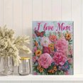 thumbnail image 2 of Qisvanset I Love MOM Floral Butterfly Canvas Print 15.75x11.81 Inches, 2 of 8