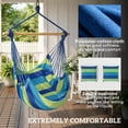thumbnail image 4 of Outsunny Hammock Chair, Swing Hanging Macrame Chair, Blue and Green, 4 of 10