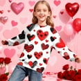 thumbnail image 5 of KyCheLot Girls Cute Sweatshirts Valentine's Day Printed Long Sleeve Casual Sports Crewneck Warm Pullover Tops 1-15 Years, 5 of 7