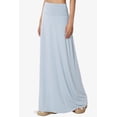 thumbnail image 3 of TheMogan Women's PLUS Casual Draped Jersey Foldable Waist Relaxed Long Maxi Skirt, 3 of 7