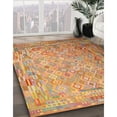 thumbnail image 3 of Ahgly Company Machine Washable Indoor Round Contemporary Papaya Orange Area Rugs, 3' Round, 3 of 7