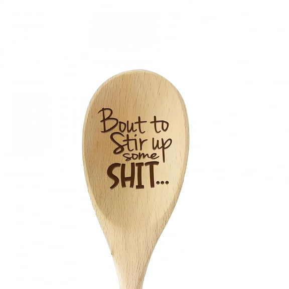 ACDANC Funny Spoons Engraved Wooden Spoon Housewarming Gift Basket Ideas Prank