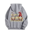 thumbnail image 6 of TTUHYWXI Christmas Hoodies for Women Fashion Graphic Sweatshirts Casual Long Sleeve Hooded Christmas Hoodies for Girls Teen (Grey, XL), 6 of 8