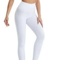thumbnail image 5 of HXWCHs Chlorine Resistant Women's High Waist Workout Leggings for Yoga Running and Fitness Training XL White, 5 of 6