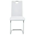 thumbnail image 5 of Sumdeal Modern Dining Chairs Set of 4,Modern Dining Chairs with Metal frame leg with High Density Sponge Leather,Dining Chairs for Dining Room,Kitchen,Living Room,White with handle, 5 of 8