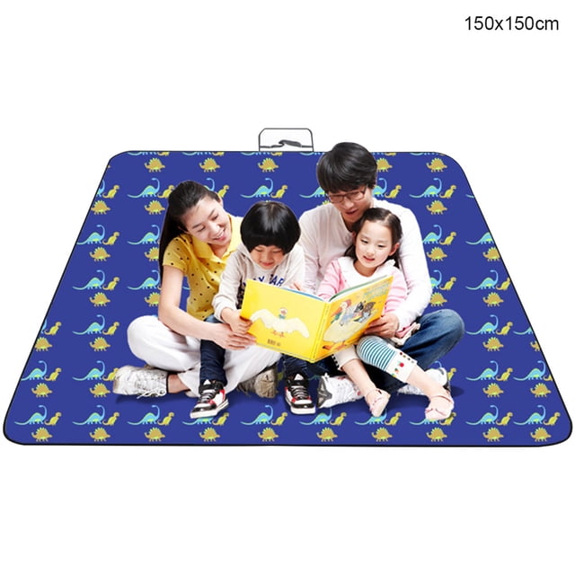 Soidarity Colchoneta de Picnic impermeable plegable para exteriores a cuadros rojos y blancos, almohadilla gruesa de moda, transpirable, suave, portátil, carpas dinosaurio 150 * 150cm Soidarity OD001135-10