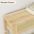 thumbnail image 3 of AKDSteel Table Console en Rotin Chêne Caramel Récupéré, Table Bohème pour Entrée/sofa avec 2 Tiroirs et Rangement à 2 Niveaux pour Couloir et Vestibule, 3 of 6
