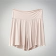 thumbnail image 2 of AherBiu Pajamas Shorts for Women Ruffle Wide Leg High Waisted Soft Comfy Sleepwear Bottom Shorts, 2 of 4