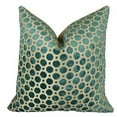 thumbnail image 1 of Plutus Velvet Turquoise Handmade Throw Pillow, (Double sided 18" x 18"), 1 of 2