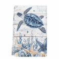 thumbnail image 2 of Blue Turtle Coastal Kitchen Towels Set of 1, Beach Starfish Nautical Coral Retro Absorbent Dish Towels for Kitchen, Microfiber Hand Towel, Quick Drying Tea Towel for Cleaning Decorative Dishcloths, 2 of 7