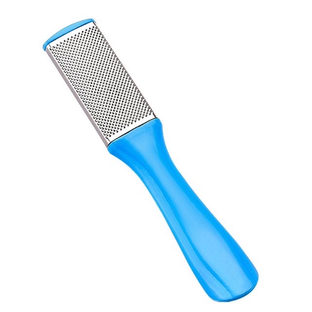 Vogacara Portable Foot File Stainless Steel Scrubber Salon Beauty Tools Remover Householde Handle Callus Plastic Removers Cuidado de los pies Azul 17x3.2x0.8 cm Vogacara CE1371-00B