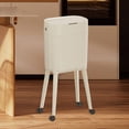 thumbnail image 4 of Cubo de basura con ruedas giratorias de 360 ​​grados, versátil, creativo, de gran capacidad. Blanco, 4 of 5