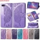 thumbnail image 2 of Funda Flip Teléfono iPhone 11 12 Mini Pro Max Cartera Fundas De Cuero Titular De La Tarjeta Mariposa Relieve Cubierta, 2 of 4