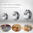 thumbnail image 3 of 100PCS 1/2 Inch PEX Clamps, Stainless Steel Single Ear Hose Clamps for PEX Pipe Fitting Connections, 3 of 5