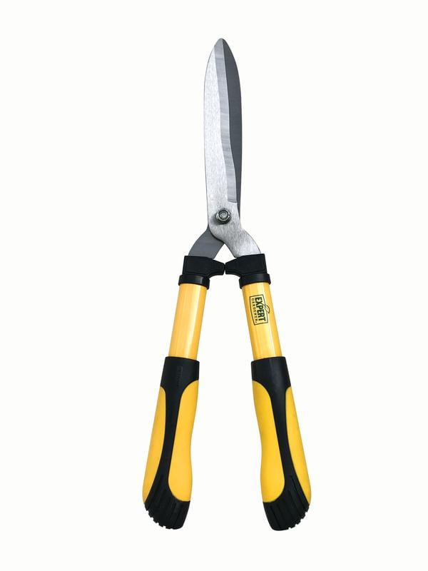 Expert Gardener 20 inch Hedge Shear, Serrated Steel Blade in Black and Yellow