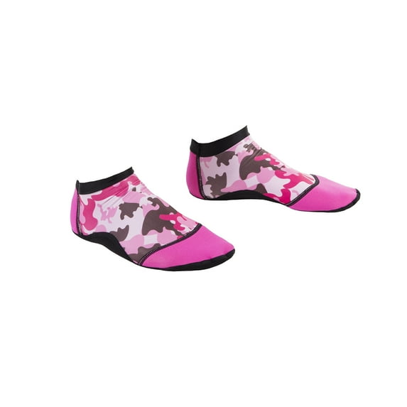 IST Low Cut Beach Socks / Water Shoes, Ideal for Under Fins, Sand Volleyball & Soccer (Floral Pink, 3X-Large)