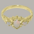 thumbnail image 6 of LBG British Made 14k Yellow Gold Natural Opal Womens Promise Ring - 33 size options - Size 9.5, 6 of 9