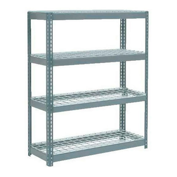 Boltless Extra Heavy Duty Shelving 48"W x 18"D x 72"H, 4 Shelves, Wire Deck