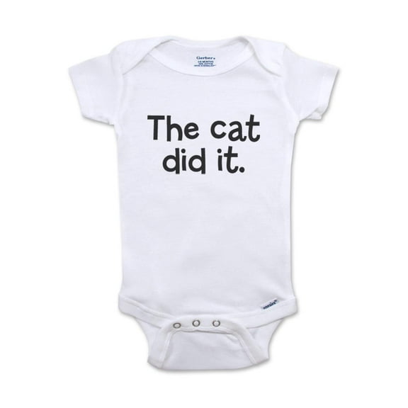 The cat did it. - wallsparks cute & funny Brand - baby one piece bodysuit - Great baby shower gift!