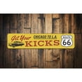 thumbnail image 1 of Get Your Kicks On Route 66 Novelty Decor, Metal Wall Sign - 4x18 Inches, 1 of 4