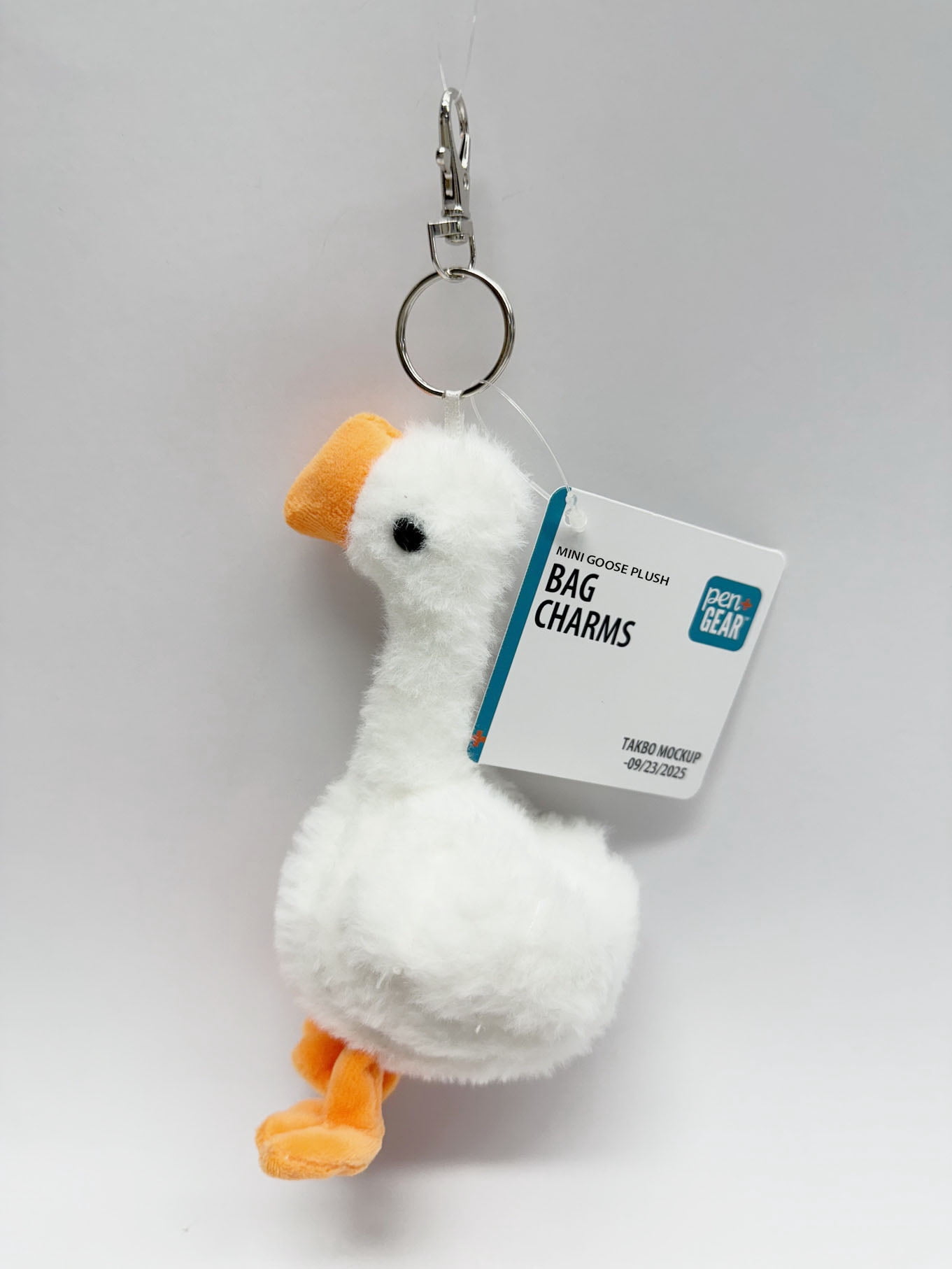 Pen + Gear Mini Plush Goose Bag Charm, White, Perfect for Students of All Ages--Elementary, Middle School, High School, College, and Adult Professionals