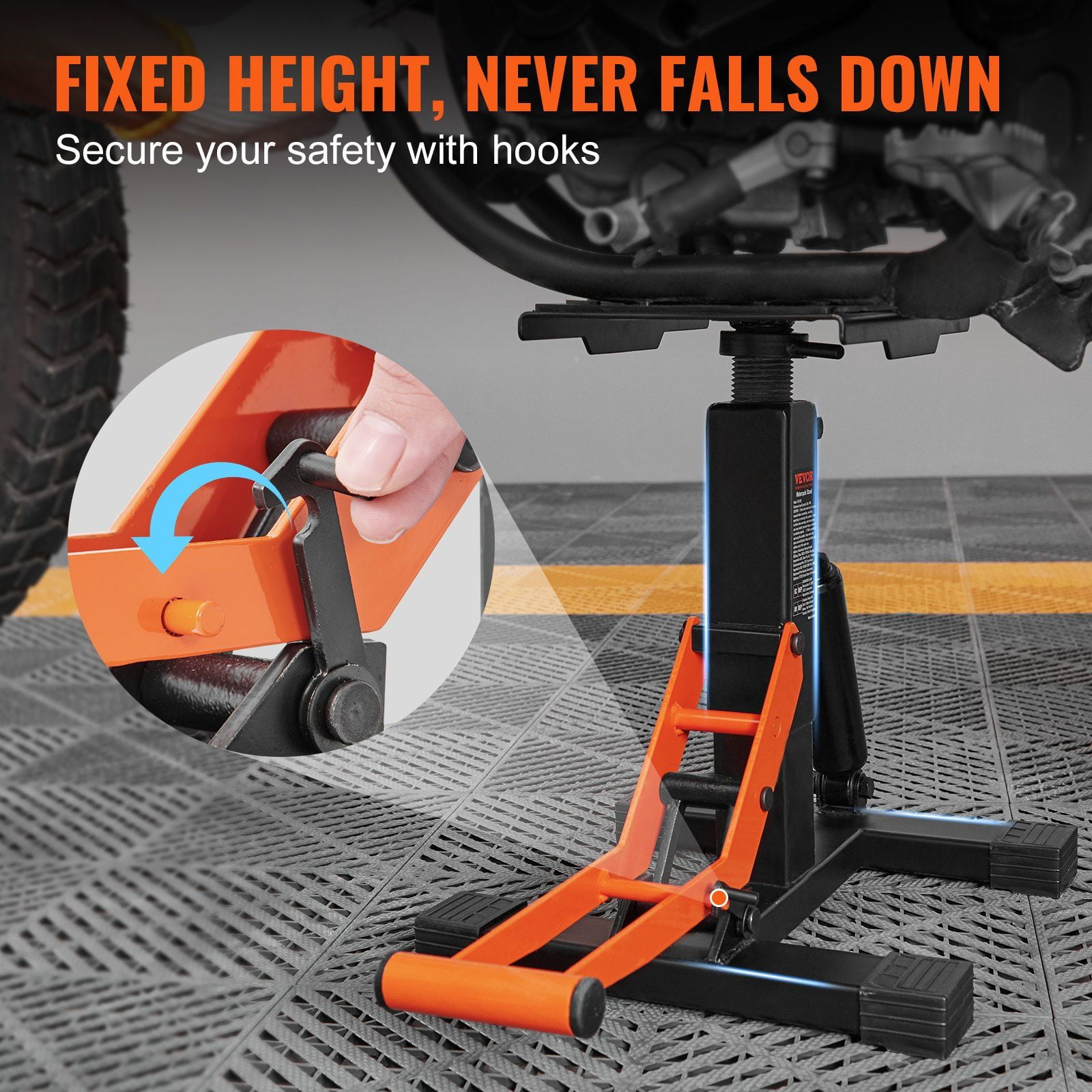 Dirt Bike Lift Stand - Hydraulic Motorcycle Jack, 440lbs Capacity, Adjustable Height Hoist Table for Pit Bike Repair & Maintenance, Dirt Bike Accessories