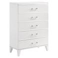thumbnail image 3 of ACME Chelsie Commode Rectangulaire en Bois avec 5 Tiroirs de Rangement en Blanc, 3 of 7
