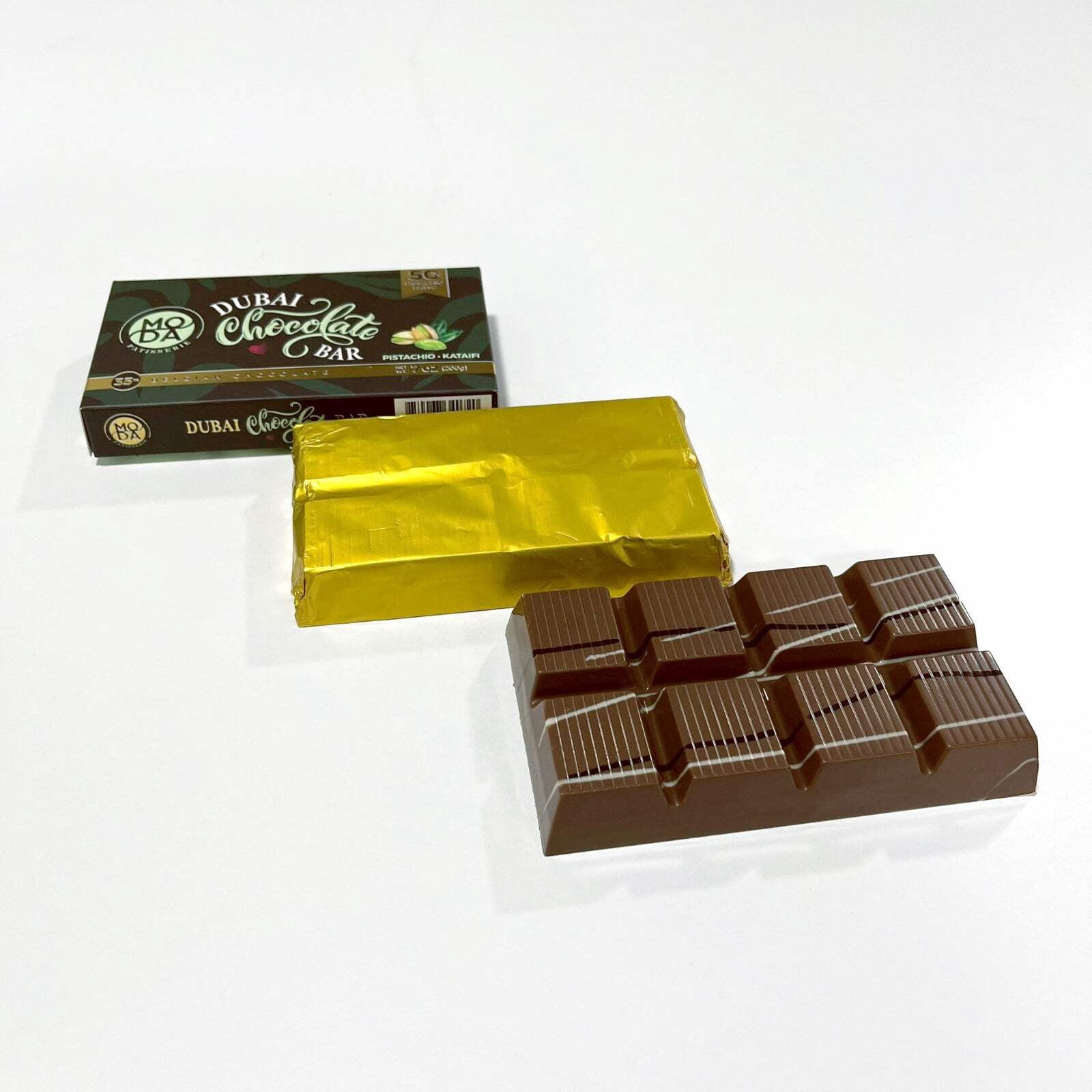 Moda Dubai Belgian Chocolate Bar Tahini, 7oz (200g)