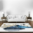 thumbnail image 3 of Abstract Rugs, Minimal Mountain Painting Rugs, Bathroom Rug, Golden Deer Rugs, Door Mat Rug, Cool Rugs, Landscape Rug, Large Rugs, 2.3'x3.3' - 70x110 cm, 3 of 8