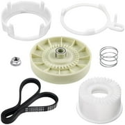 W10721967 Washer Pulley Clutch Kit & W10006384 Drive Belt Compatible for Whirlpool Kenmore Maytag Washing Machine Replaces PS10057144 W10006354 W10006356 W10239973 WTW5000DW1 MVWX655DW1