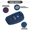 thumbnail image 3 of Key Fob Cover for Audi 3 Button Car Key Soft Silicone Blue Remote Keyless Smart Key Fob Case Protection, 3 of 6