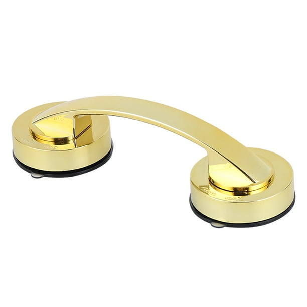 Pasamanos de la puerta Manija de pared de plástico de seguridad Ventosa Asidero reutilizable para cocina Baño, M, Dorado Sweethay HA003975-04