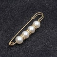 thumbnail image 2 of Guozer Fancy Rhinestone Pearl Pin Brooch, Faux Pearl Brooch Tightening Belt Sweater Shawl Pin, Elegant Women's Clothing Accessories, 2 of 3