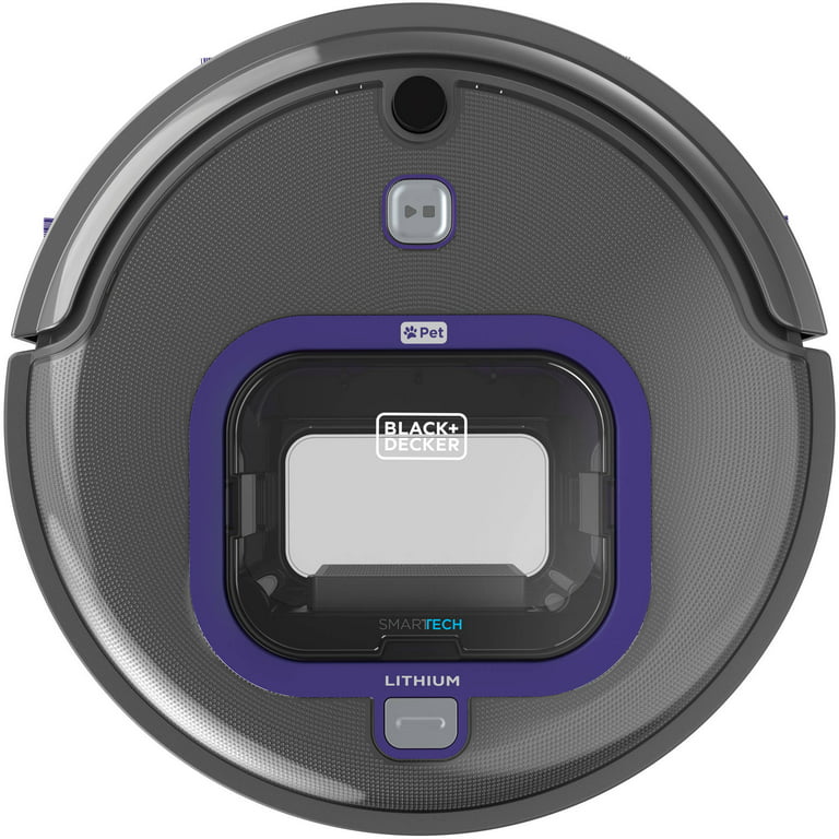 Black and Decker Robotic Vacuum With LED and Smartech (HRV425BL