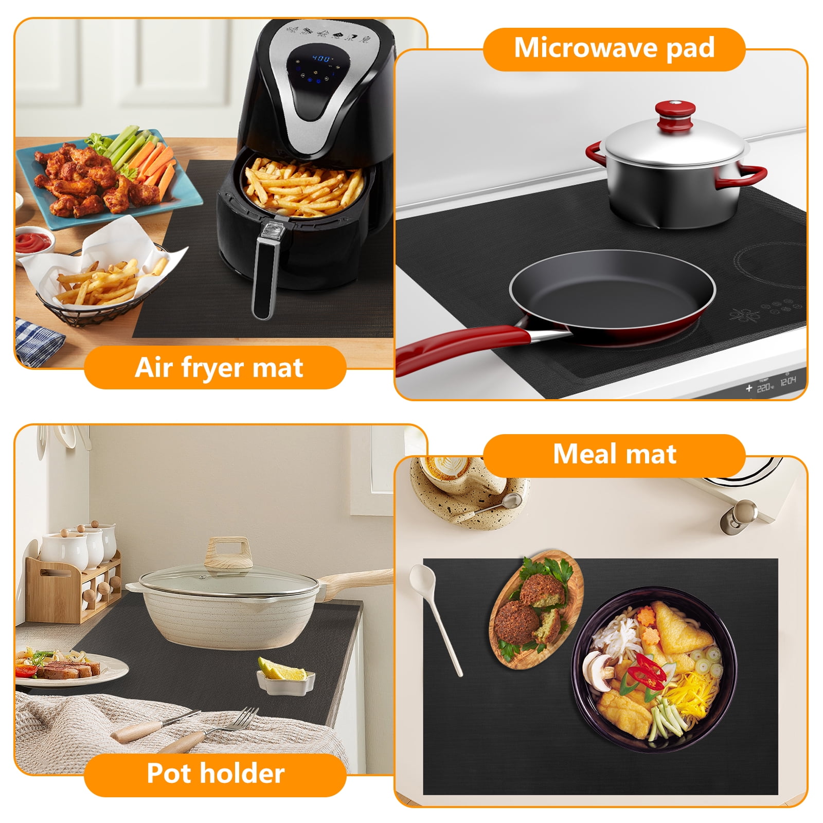 Large Induction Cooktop Protector Mat Reusable Induction Cooktop Cover Translucent Induction Hob Protector Pad Cuttable Induction Cooktop Pad for Induction Cooker