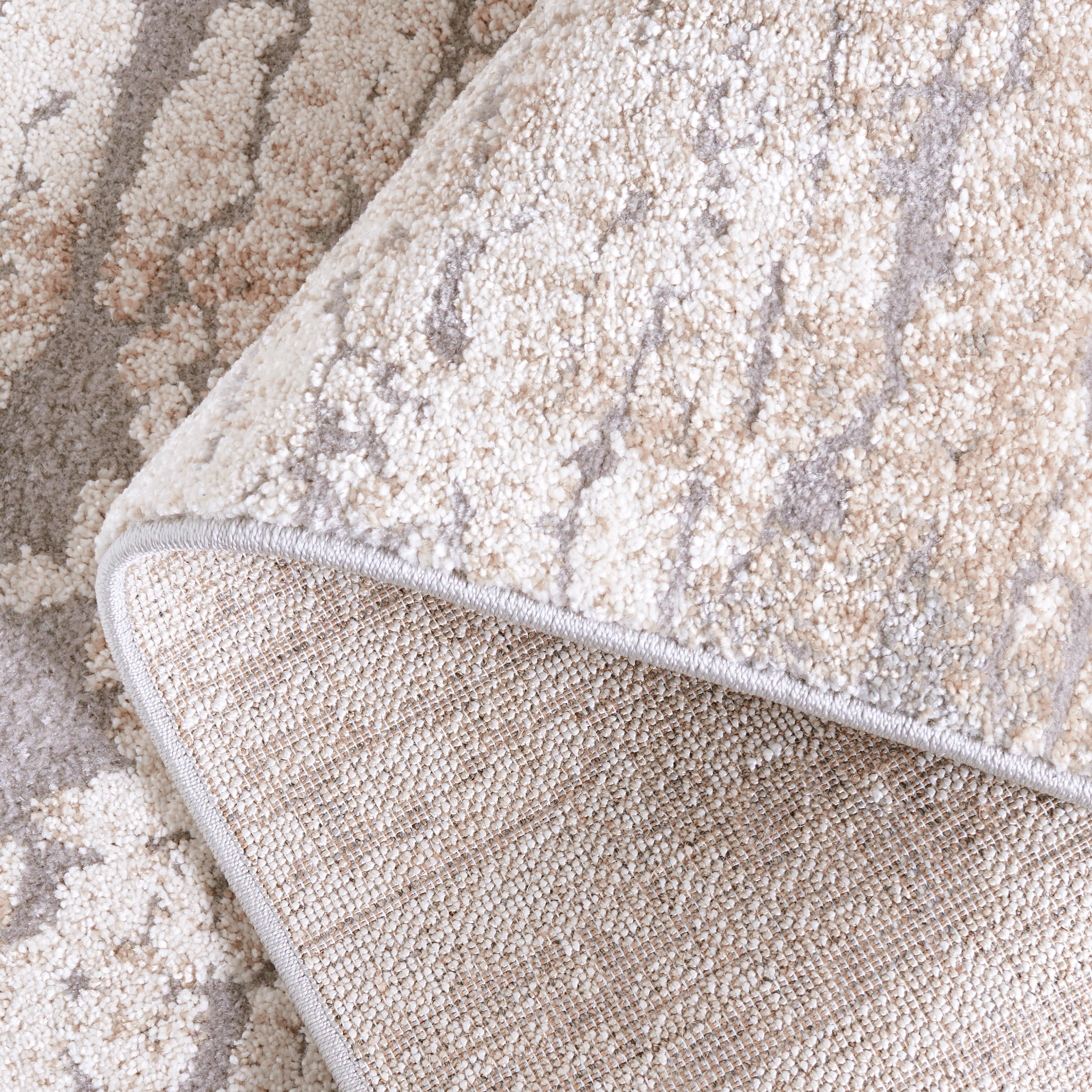 SAFAVIEH Spirit Annabelle Abstract Area Rug, Taupe/Ivory, 8' x 8' Square