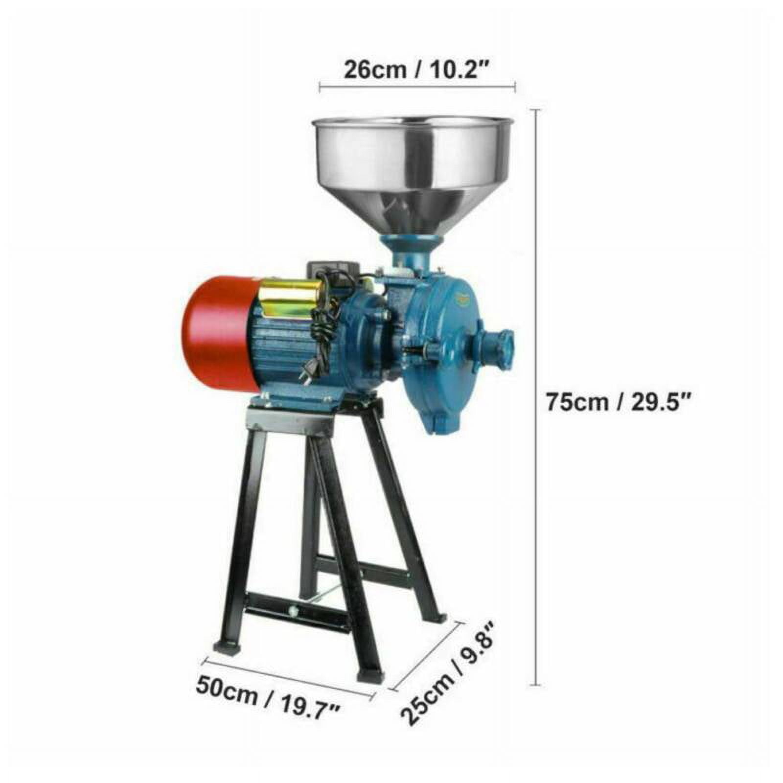 Jacgood 110V 3000W Electric Grain Mill Grinder Corn Grinder, Dry Corn Grain Rice Wheat Feed Grinding Machine with Funnel