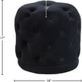 thumbnail image 4 of Meridian Furniture Harper Contemporary Velvet Ottoman/Stool in Black, 4 of 4