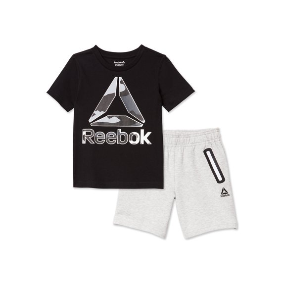 Reebok Baby and Toddler Boy Active Graphic T-Shirt and Short Outfit Set, 2-Piece, Sizes 12M-5T