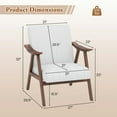 thumbnail image 2 of Spaco Modern Accent Chair Leisure Armchair with Felt Pads-Beige, Modern Chair for Dorm, Room, Office, 2 of 6