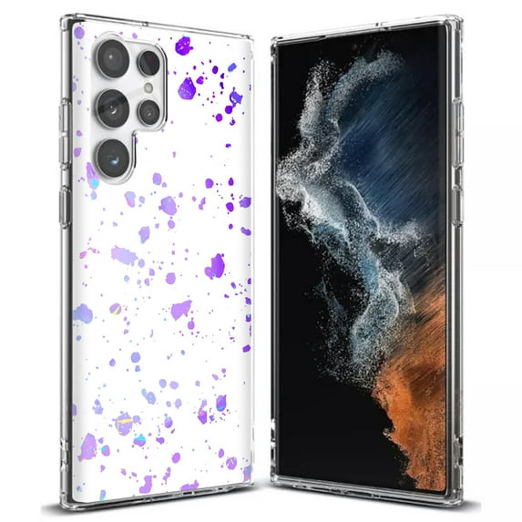 TalkingCase Slim Phone Case Compatible for Samsung Galaxy S22 Ultra 5G, Opal Marble 8 Print, Thin Light, Flexible, Soft, USA