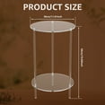 thumbnail image 2 of Clear Acrylic Round Side Table for Small Spaces, Acrylic Clear Coffee/End/Bedside Table,2-Tier Acrylic Nightsand/Furniture for Living Room, Bedroom, Bathroom, Garden, Office, 2 of 11
