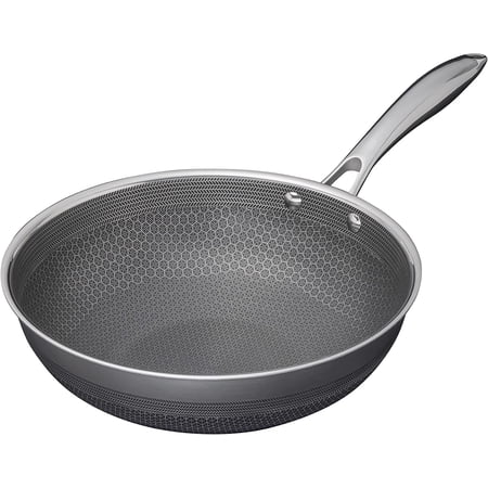 HexClad Hybrid Nonstick 10-Inch Wok, Stay-Cool Handle, Dishwasher and Oven Safe, Compatible with All Cooktops, Induction Ready