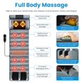 thumbnail image 3 of TeqHome Massage Mat for Full Body Back Massager with Heat Vibrating Adjustable Heating Level and Intensity Holiday Gifts for Women Men, 3 of 12