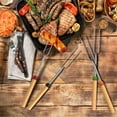 thumbnail image 4 of Marshmallows Roasting Sticks  12”-32”  Extendable Barbecue Forks Wooden Handle for BBQ Hot Dog Fork Fire Pit Camping Cookware, 4 of 8